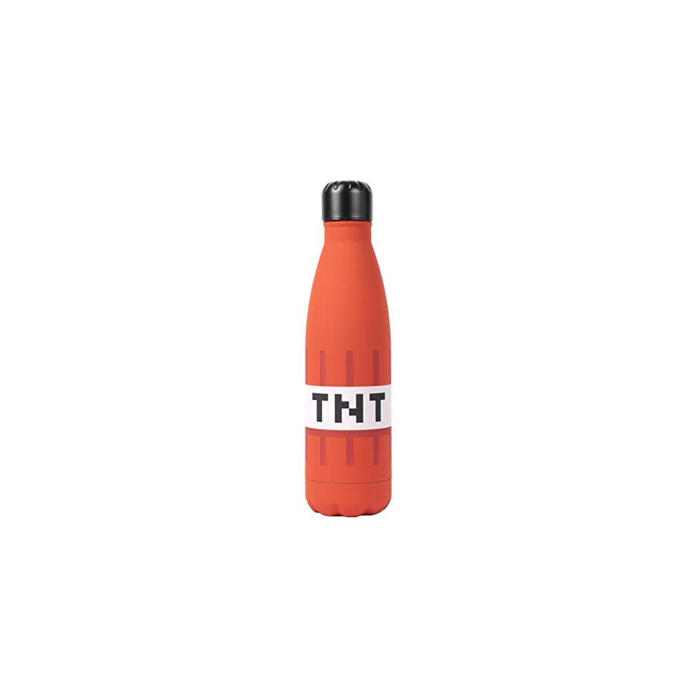 Minecraft - Stainless Steel Water Bottle - Tnt - Video Game Kids Water Bottle - 550Ml Gifts - Official Merchandise Red