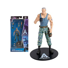 McFarlane Toys , Disney Avatar, 4-inch Miles Quaritch Avatar Movie Action Figure with 22 Moving Parts, Disney Toys Collectible Figure with Collectors