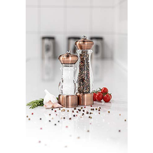 Grunwerg Stainless Steel & Acrylic Single High Pepper Mill, 22cm 1