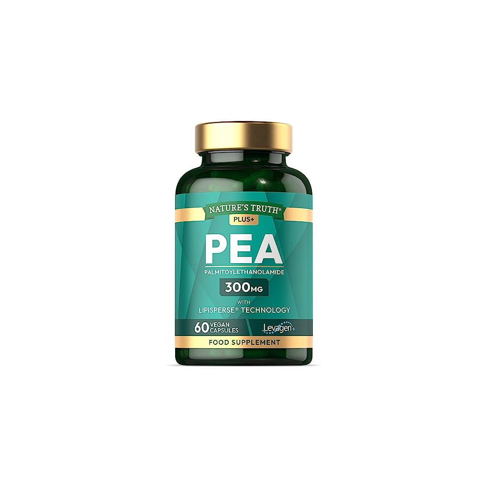 Palmitoylethanolamide Pea 300mg | Levagen Plus Pea | High Strength | 60 Vegan Capsules | by Nature's Truth