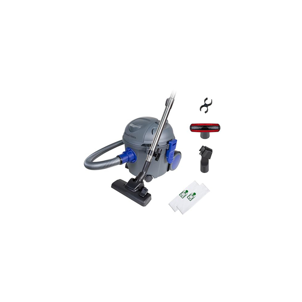 Tidy Tub Vacuum Powerful 800W Motor Extra-long 10m Cord HEPA Filter with Crevice and Brush Tool, Includes 2 x Vacuum Bags RHTV2001, 2 Year Guarantee