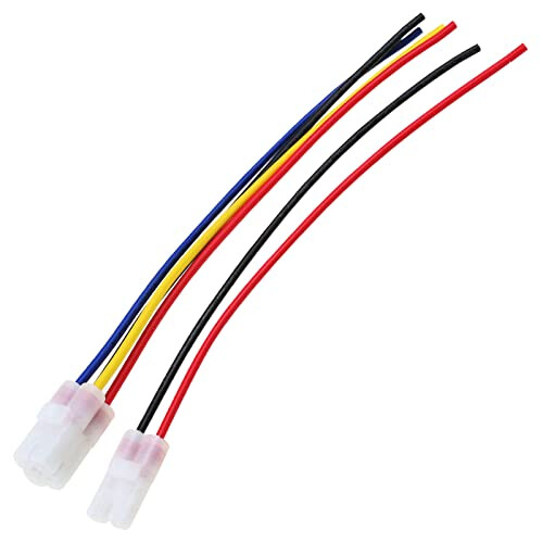 2PCS CDI Cable Wire Harness Plug Connector (2 Pin+4 Pin) for GY6 4-Stroke 50cc 125cc 150cc Scooter Moped ATV Go Kart 15cm Motorbike Accessories