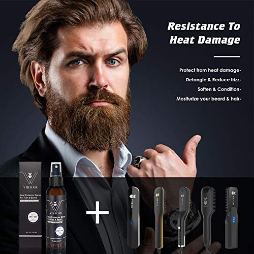 VIKICON Spray Protettivo per Capelli e Barba - Previene Danni e Spezzature 1