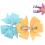 10pcs Pale Pink and Pale Blue Hair Bows Clips Slides Grips 3" inch Solid Vibrant Colours Pin Wheel Baby Girls Hairbows 6