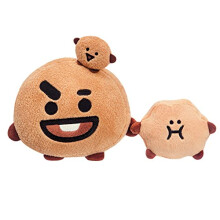 61462, BT21 Official Merchandise, SHOOKY Soft Toy, 12 cm, Brown