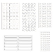 200pcs Self Adhesive Small Bumper Pads, 5 Sizes Clear Rubber Feet Door Stops, Furniture Buffer Pads for Cabinet, Drawers, Glass Tops, Cupboard,
