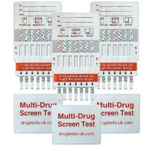 3 x 7-in-1 Rapid Drug Test Dip Cards | Professional Urine Drug Tests | Test for Cocaine, Cannabis, Opiates, Amphetamines, Methadone, Ecstasy &