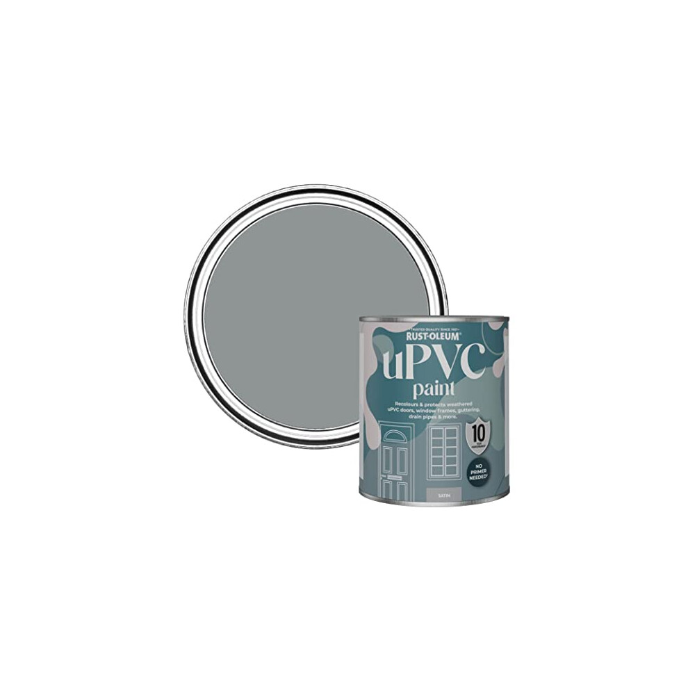 Rust-Oleum Upvc Door And Window Paint In Satin Finish - Anthracite 750Ml Grey