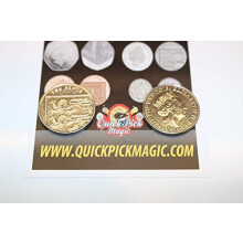 Double Sided Coin Pair - Heads on Both Sides + Tails on Both Sides 10p Version