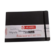 Skiss-/notebook - A5-format (21x14,8 cm) - 80 ark - 80g - svart - Royal Talens