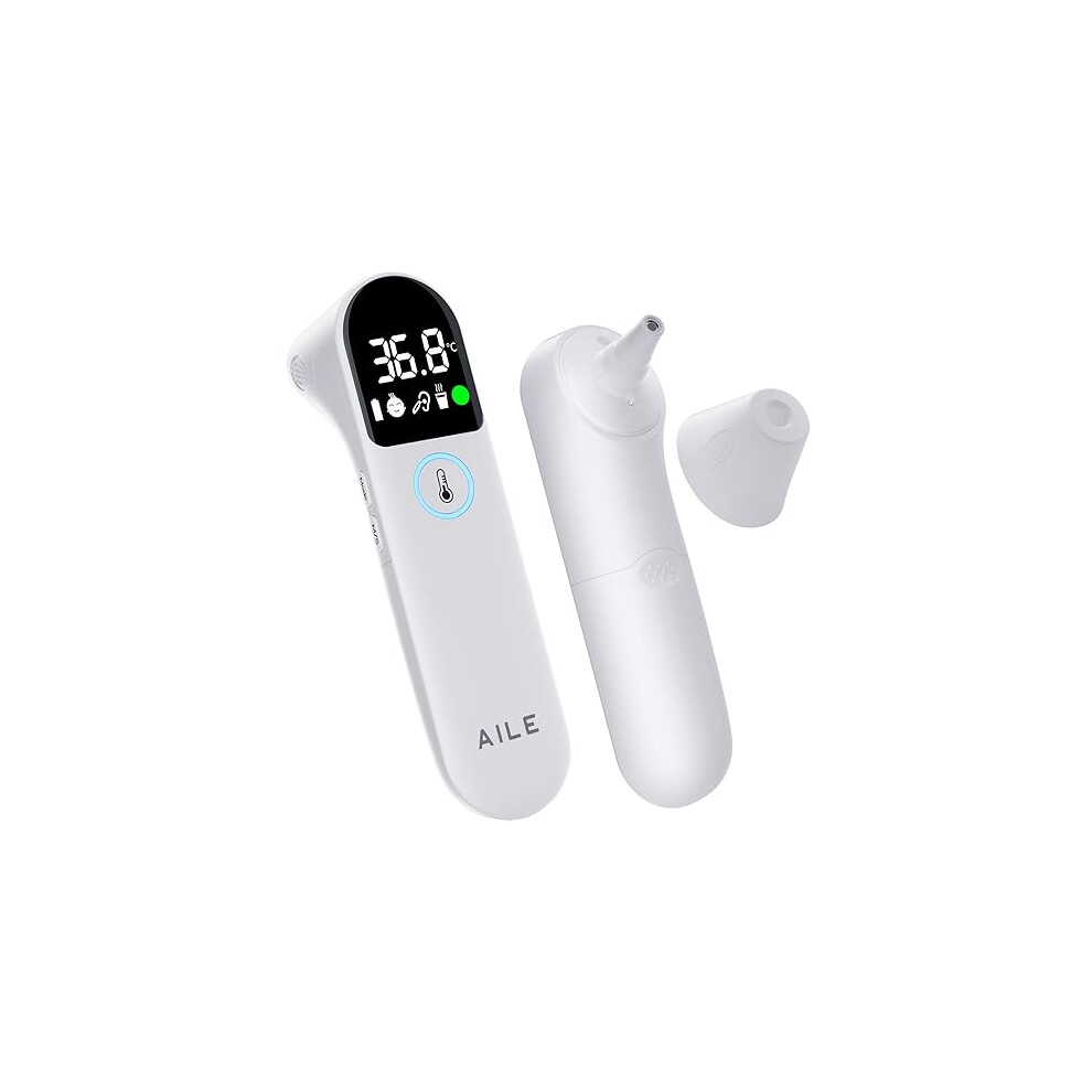 Aile Digital Temperature Thermometer For Ear-Forehead: Infrared Thermometers Gun For Baby And Adult - Approved Uk Accurate Fast Readings Fever Alarm