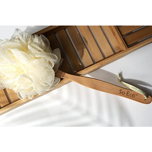 Long Handle Shower Pouf, White (80 40 036) 1