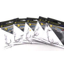 RIG PRO SERIES - 5 Packs of Single Hook Type Commercial Quality FLAPPER Ready Tied Rigs - Ideal for Sea and Shore Fishing (1 Hook - Size 1/0 & 3/0