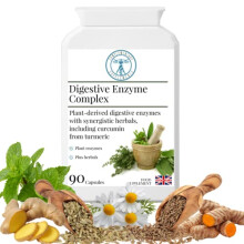 - Digestive Enzyme Complex - Liver Support – Peppermint, Betaine Hydrochloride, Turmeric, Amylase, Protease III, Lipase, Bromelain, Papain – Vegan