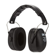 3M Foldable Earmuff 90563EC1 Ear Defender with Soft Cushions, Adjustable Headband, Noise Reduction up to 30.4 dB, 94-105 dB, Black