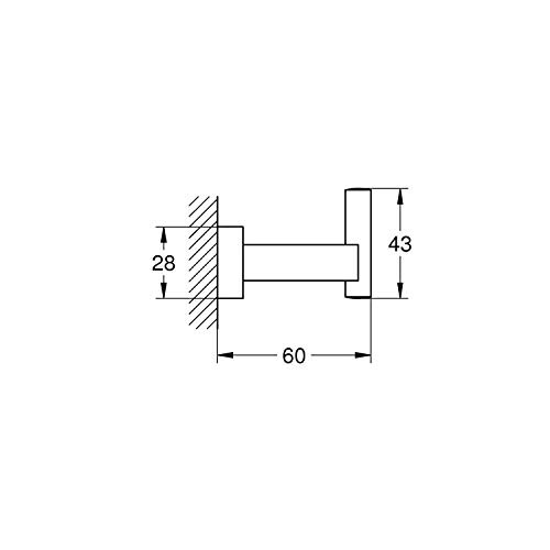 Grohe 40511DC1 Hook, Silver 1
