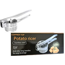 Potato Ricer, Stainless Steel Puree Masher Juicer Vegetable Fruit Press Utensil Multi Functional Professional Heavy Duty Food Press (GIFT PACK)