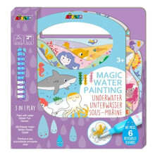 Magic Water Painting Kit | Underwater Colouring Game, 3-in-1 Creative Set | Games, Stickers and Colouring Pictures for Children Aged 3 Years and Above