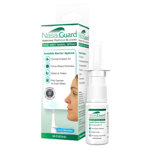 Fine Mist Nasal Spray – Reduce Inhalation of Harmful Airborne Particles. Patented Positive Ion Technology. Drug-Free, No-Drip and Safe for Daily use