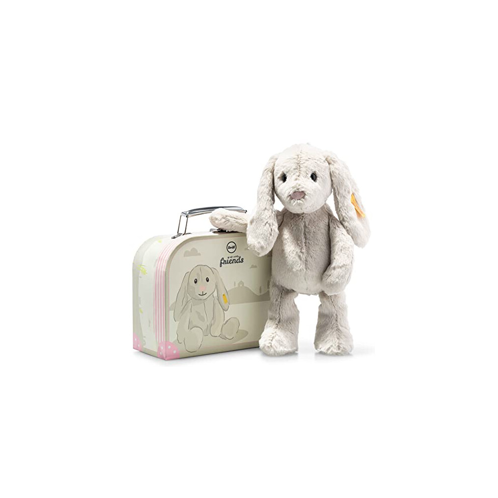 Steiff Soft Cuddly Friends Hoppie Rabbit In Suitcase - 26Cm 080968 - Plush Soft Toy