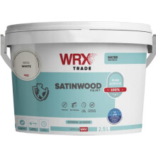 WRX Trade Satinwood Paint – Brilliant White - Water Based (2.5L) SW2.5L