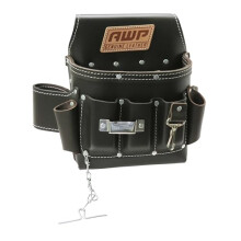 Oil-Tan Leather Electrician Tool Pouch 1LL-526-2, Brown