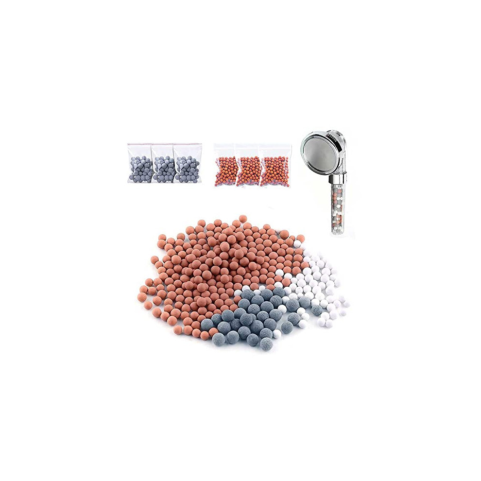 12 Packs Replacement Negative Ion Mineral Balls Showerhead Filter Replacement Bio-Active Stone Balance Tourmaline Balls Remove Chlorine Fluoride 736961747783