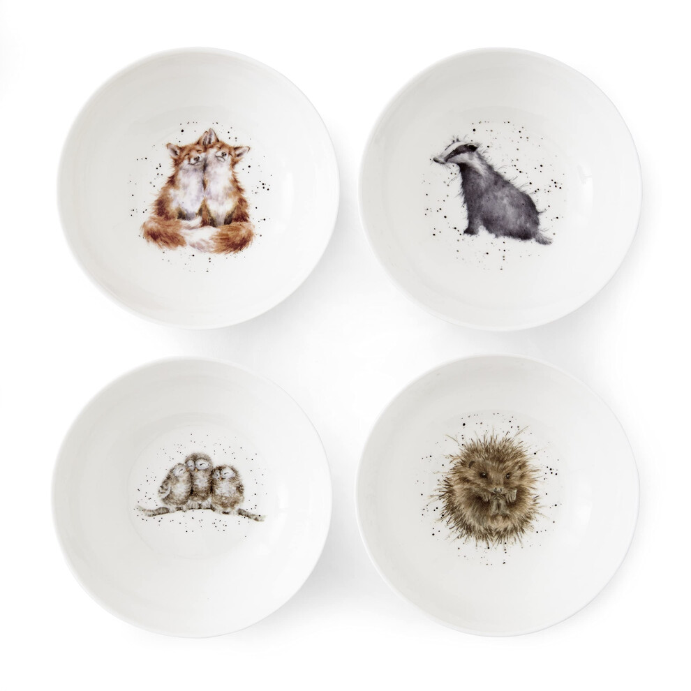 Wrendale 6" Set Of 4 Bowls By Royal Worcester