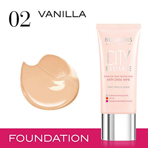Bourjois City Radiance Medium Coverage Foundation 2 Vanilla, 3ml 1