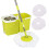 Spin Mop and Bucket Sets - 2 Separate Stackable Buckets with 2 Microfiber Spin Mop Heads Replacement & 360 Spinnable Adjustable Height Telescopic 1