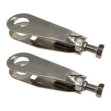 2 x Bicycle Batavus Chain Tensioner M5 x 55 mm Steel with Nuts Diameter Axles 10.5 mm