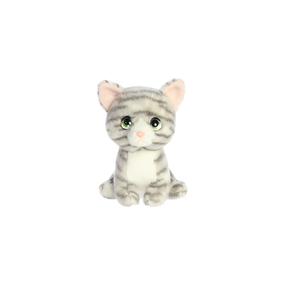 Aurora, 33754, Petites Misty Grey Tabby Cat, 7In, Soft Toy