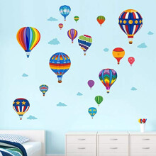 Hot Air Balloon Wall Decals Kids Adventure Wall Stickers Bedroom Classroom Playroom Nursery Wall Art Décor
