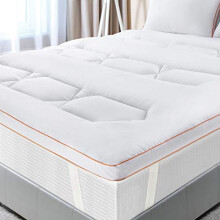 Mattress Topper Single Size, Thick 2.3 Inch Hypoallergenic Down Alternative Bed Topper, Ultra Soft Washable Microfibre Topper with 4 Elasticated