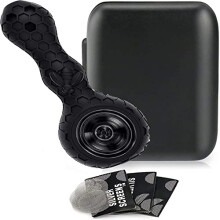 New Smoking Pipe, Silicone Pipe with a Spoon Thick Small Unbreakable Pipe Heat Resistant Chunky Beautiful Gift for Father Husband and Collector
