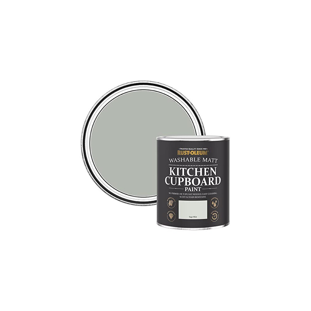 Rust-Oleum Kitchen Cupboard Paint In Matt Finish - Sage Mist 750Ml Green