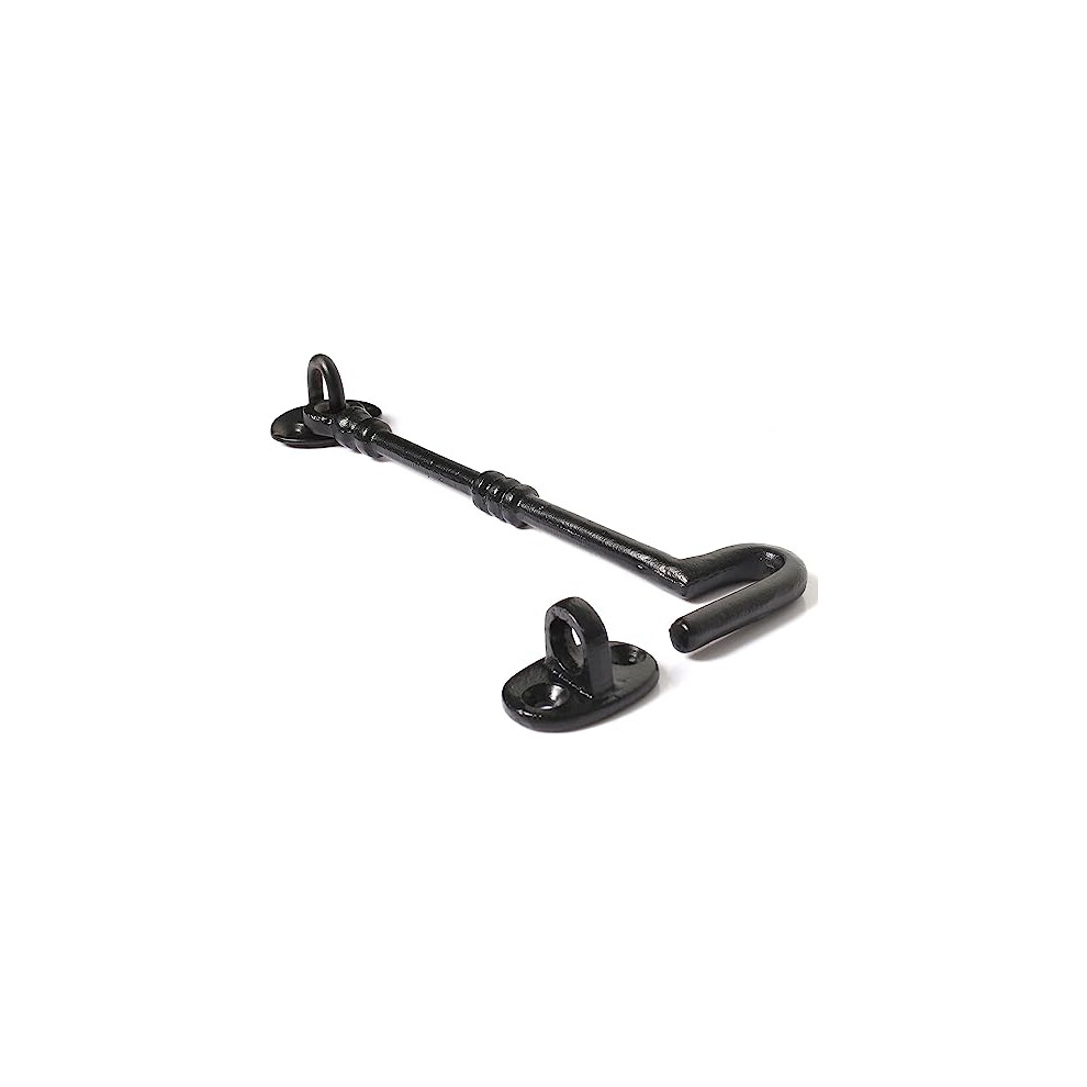 Classic Cast Iron Cabin Hook & Eye - 200Mm/8" - Door/Gate Latch, Including Screws 5060621441069