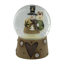 Snowman with Sack Snow dome Snow globe Ornament Table Decoration
