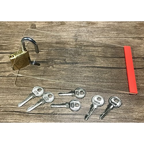 WONDER LOCK - CROOK LOCK - Mentalism Magic Trick [with 5 keys] 2