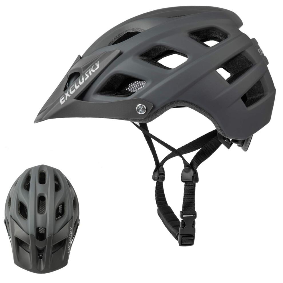 Mountain Bike Helmet, MTB Helmet Adult Lightweight Breathable Mens Bike Helmet Cycling Mountain & Road Bicycle Helmets for Men Women(gray)