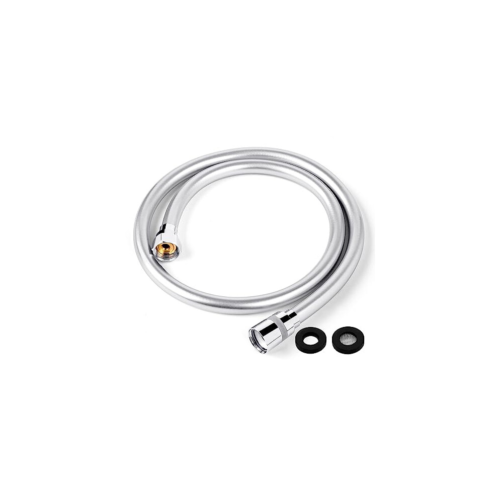 Pvc Smooth Shower Hose Flexible Anti-Kink Handheld Shower Head Hose With Brass Connections 1.25M / 49.2 Inch 6975376443482