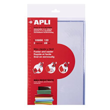 Pack of 3 PVC Book Covers with Adjustable Flap 280mm 120 µm 16956