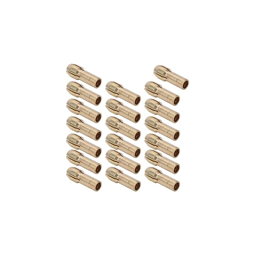 20 Pcs Brass Drill Chuck Precision 0.5-3.2Mm Brass Collet Drill Chuck Fits Dremel Rotary Tools Collect Chuck Holder Electric Grinding Drill 739515447290