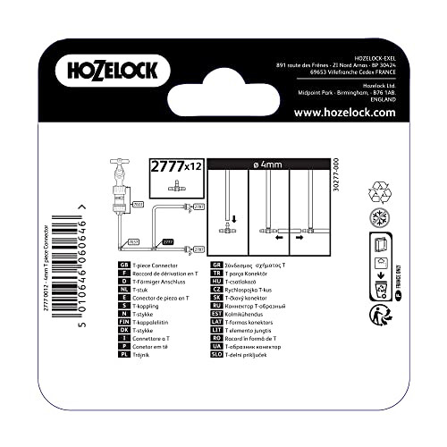 Hozelock Hozelock T Piece Connectors 4mm (12 pack) 1