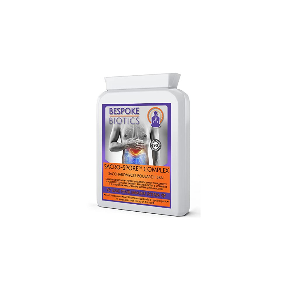 Bespoke Biotics Saccharomyces Boulardii | Sacro-Spore |Safe Protecting Colonising Spore Yeast | Digestive Biome Supplment Leaky Gut| Acne| Candida|Uti| Powerful 5