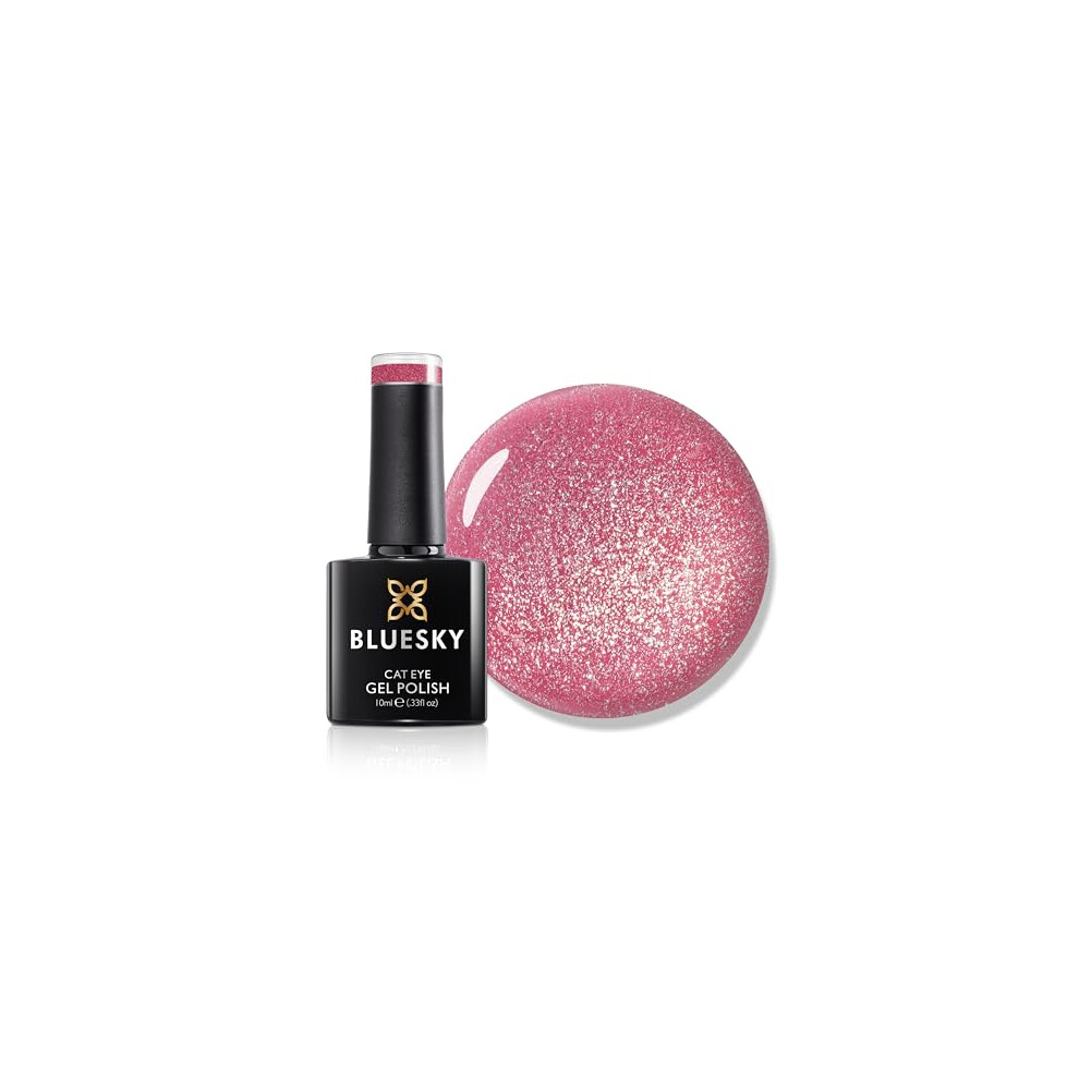 Cat Eye Gel Nail Polish 10ml, Ruby Radiance - LSD03, Pink Soak-Off Gel Polish for 21 Day Manicure, Professional, Salon & Home Use, Requires Curing