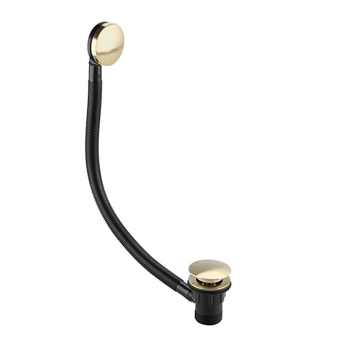 Bristan W BATH03 BB Round Clicker Bath Waste, Brushed Brass
