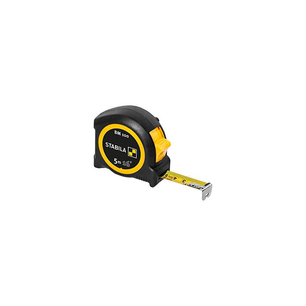 BM 100, 5 M (16 inches), Cm Scale BM100, 5 M / 10 Inch Pocket Tape measure, black/yellow