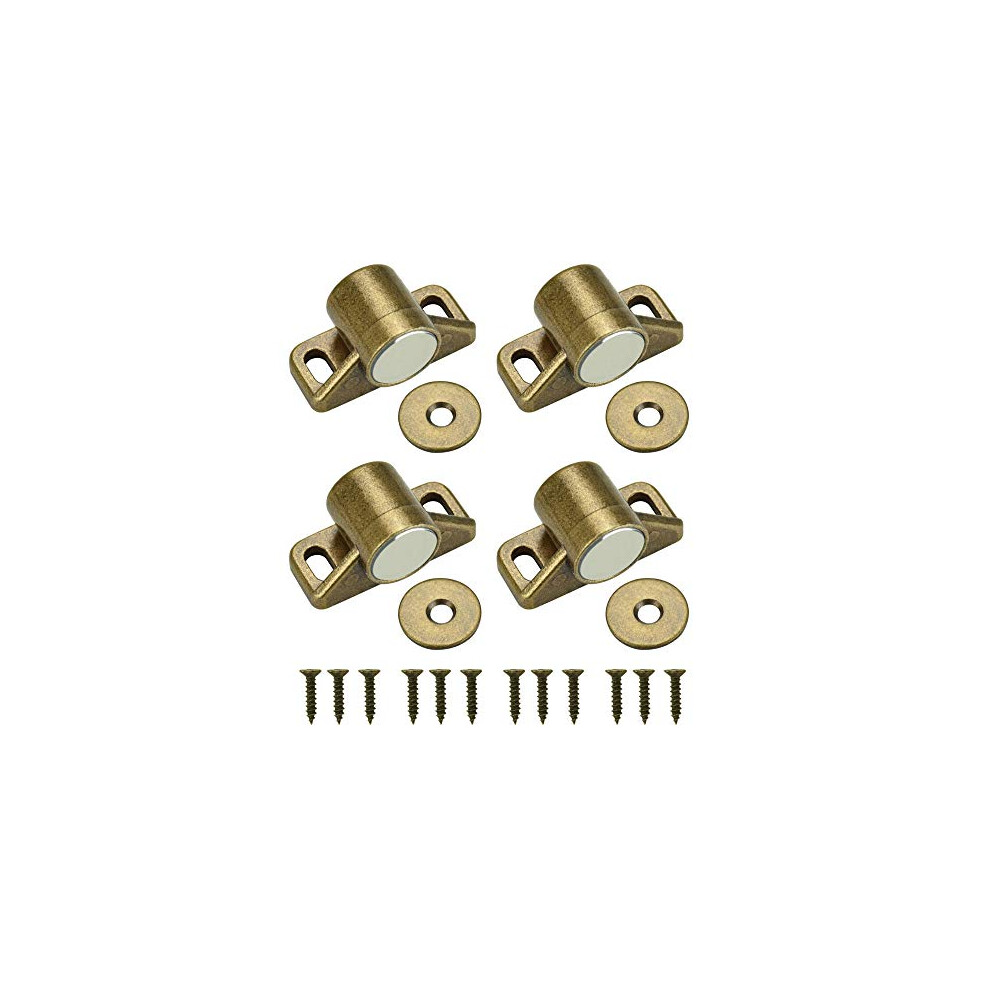 4 Pcs Magnetic Door Catch Latch Kitchen Magnet Push Catch Round Magnets Door Closers Catches Retro Cabinet Hardware Fittings With Screw For Wardrobe 636339769402