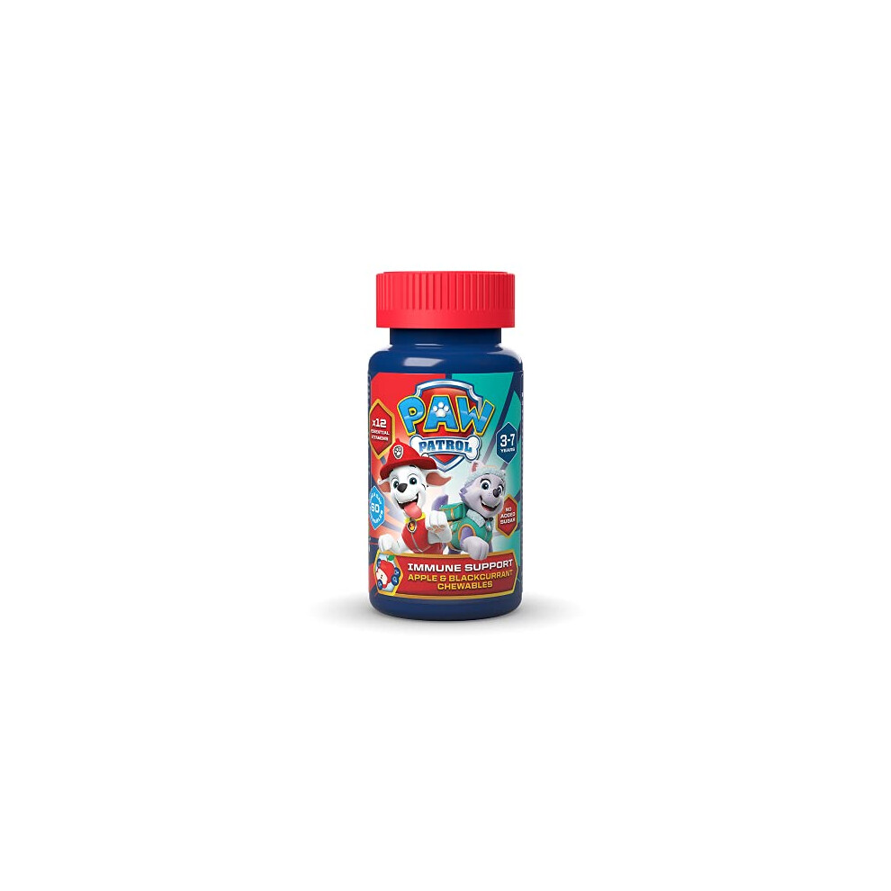 Immune Support, 60 Apple & Blackcurrant Chewables with 12 Essential Vitamins, Vegan, No Added Sugar, for 3-7 Year olds